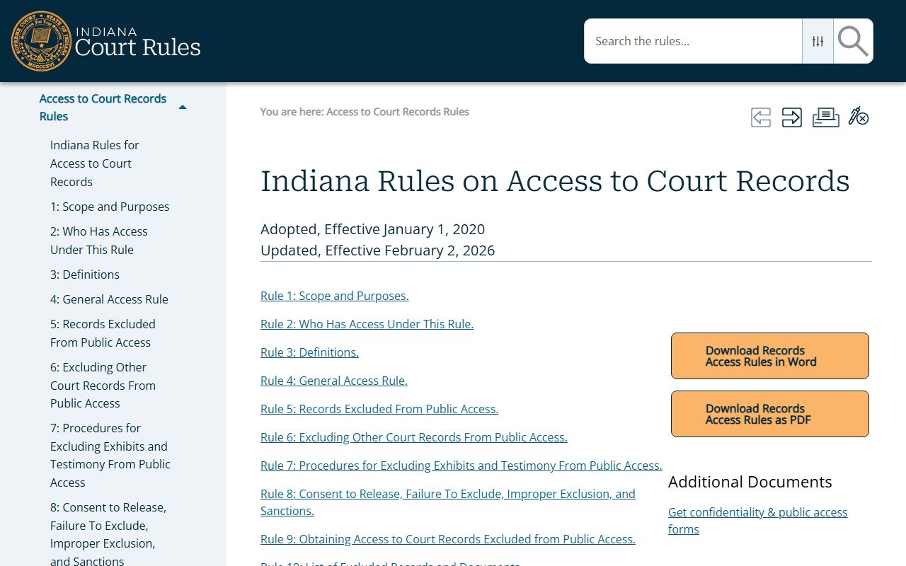 Indiana rules on access to Allen County court records