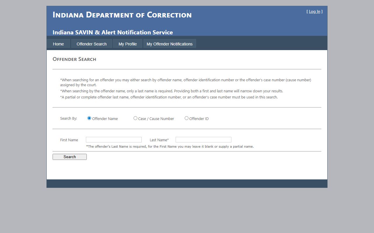 Indiana SAVIN and IDOC offender search for Allen County released inmates
