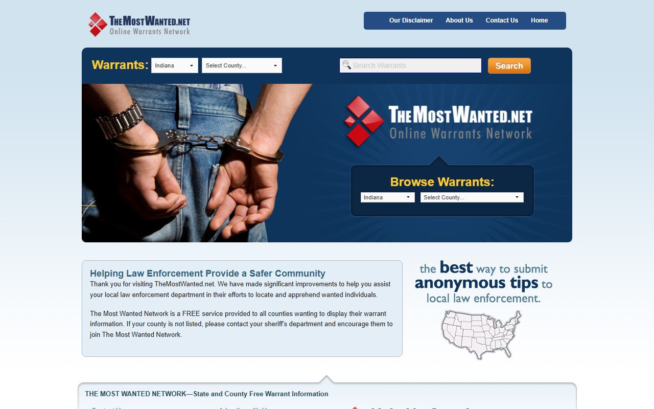 Allen County Sheriff warrant records page detail